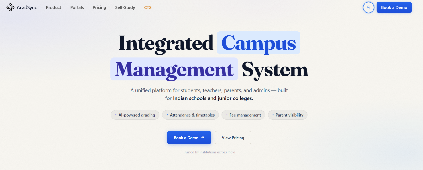 AcadSync — 官网预览图